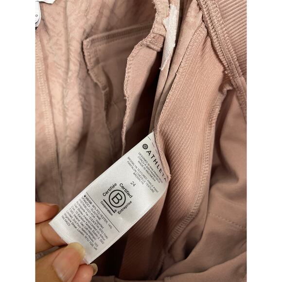 Athleta Textured Brooklyn Ankle Pants pink 24 - Picture 7 of 7